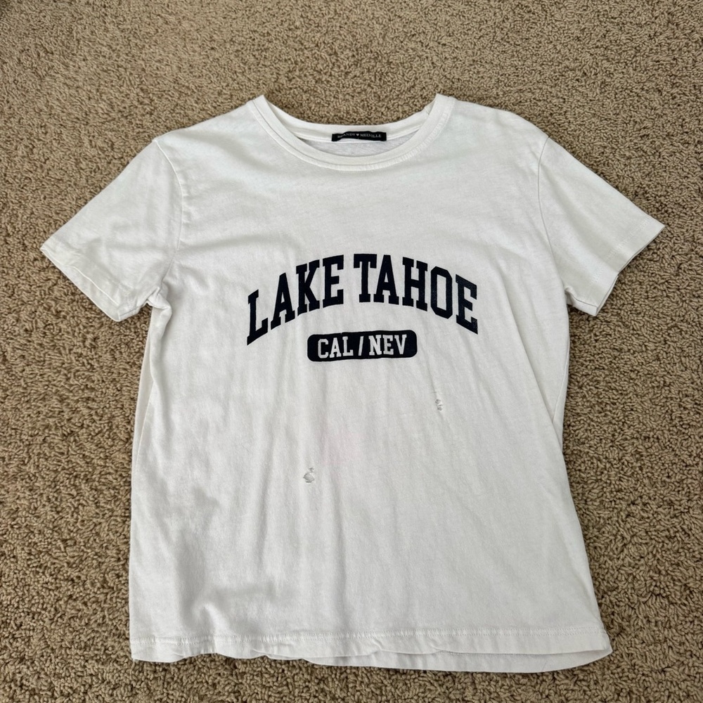 White Brandy Melville Lake Tahoe t-shirt